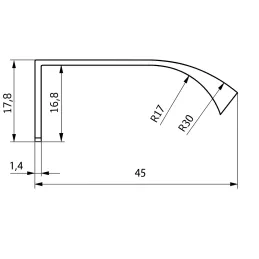 Ručka za rub vrata AVANTI / Brušeni mesing