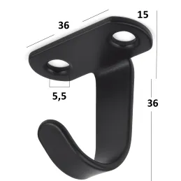 Vješalica NIKA / Crna mat