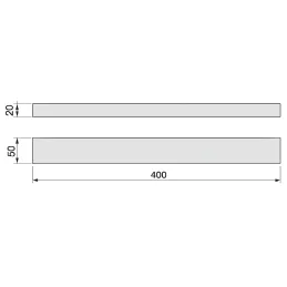 Magnetni držač za nože 400 / Prirodni hrast
