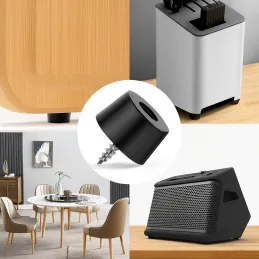 Set od 8 komada gumenih klizača s vijakom 8 mm / Crna