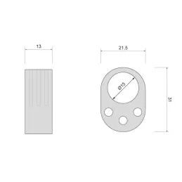 Plastični prigušivač za kvaku / Crna
