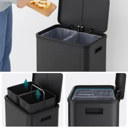 Kanta za otpad STING s pedalom 2x15L / Antracit