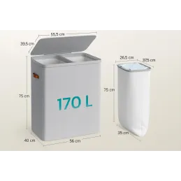 Košara za rublje MYSTIC 170L / Siva