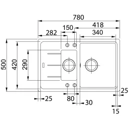 Kamniti sudoper Franke BFG 651-78