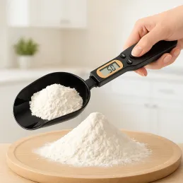 Kuhinjska žlica s LCD zaslonom i vagom ELECTRA / Crna mat