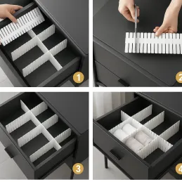 Set od 4 organizatora za ladicu / Bijela