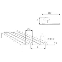 Gornja - donja tračnica FAST / Aluminij