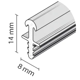 Gornja i donja tračnica za frezanje FAST / Aluminij