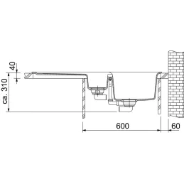 Tectonit sudoper Franke OID 611