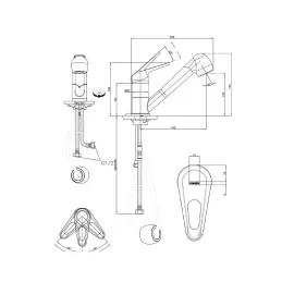 Set G118 Kamenina sudoper Franke BSG 611-62 + FC 9547 / Crna mat