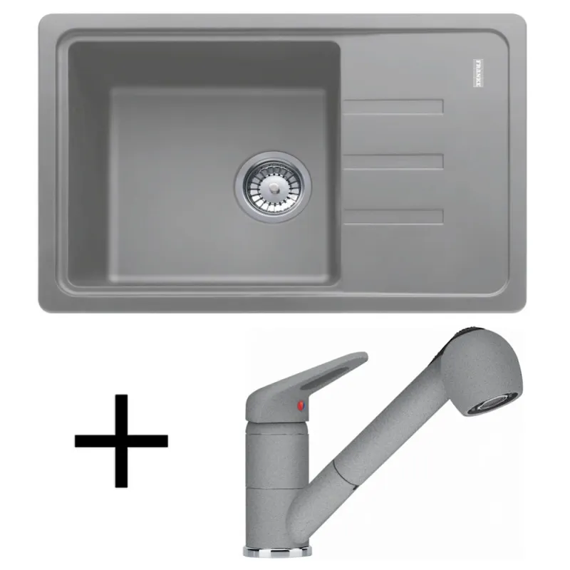 Set G118 Keramički sudoper Franke BSG 611-62 + FC 9547 / Sivi kamen