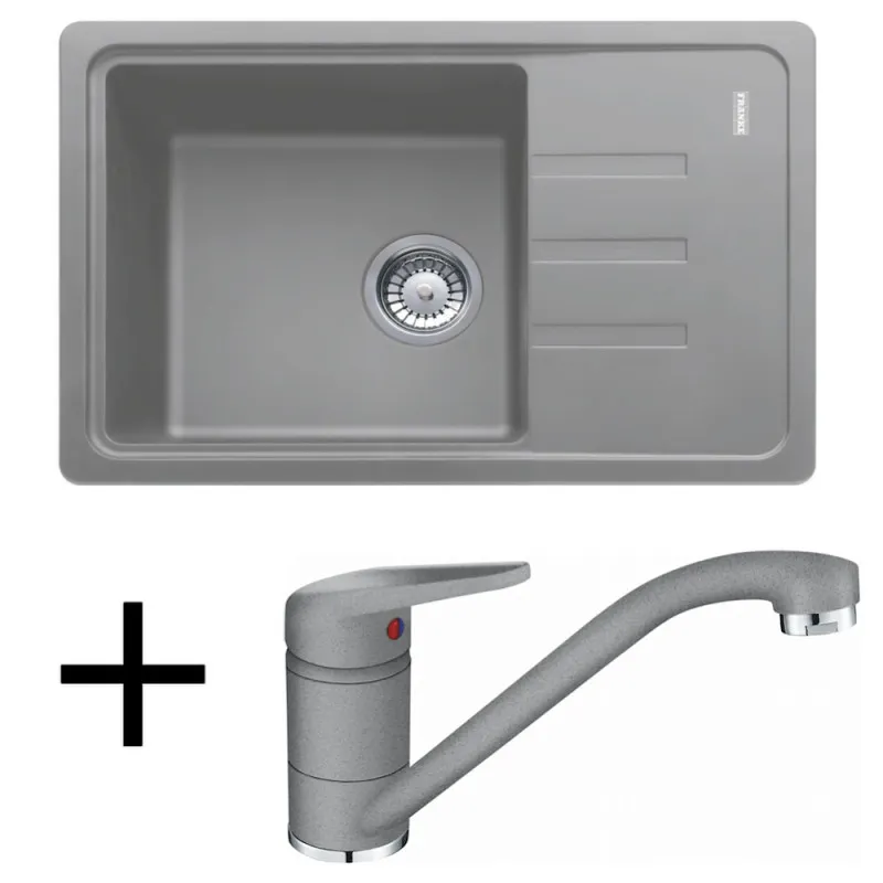 Set G117 Keramički sudoper Franke BSG 611-62 + FC 9541 / Sivi kamen