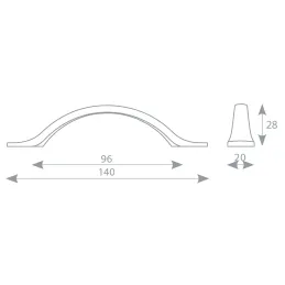 Ručka AURUM / Mat nikl