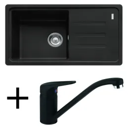 Set G121 Kameninovo sudoper Franke BSG 611-78/39 + Miješalica FC 9541 / Crna mat