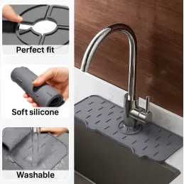 Silikonska podloga za odvod vode ispod slavine FAUCET / Siva