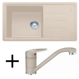 Set G121 Kameninový sudoper Franke BSG 611-78/39 + Slavina FC 9541 / Sahara