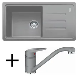 Set G121 Kameninovski sudoper Franke BSG 611-78/39 + Slavina FC 9541 / Sivi kamen