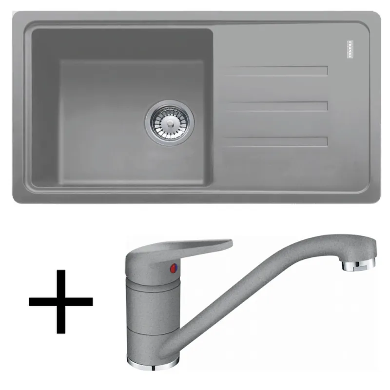 Set G121 Kameninovski sudoper Franke BSG 611-78/39 + Slavina FC 9541 / Sivi kamen