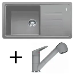 Set G122 Keramički sudoper Franke BSG 611-78/39 + Miješalica FC 9541 / Sivi kamen