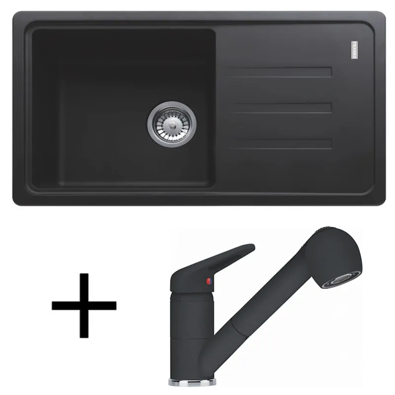 Set G122 Keramički sudoper Franke BSG 611-78/39 + Slavina FC 9547 / Onyx