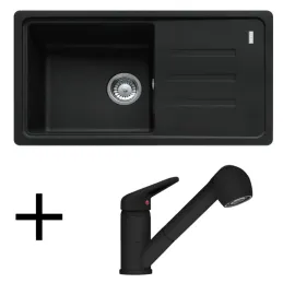 Set G122 Kameninovski sudoper Franke BSG 611-78/39 + Miješalica FC 9547 / Crna mat