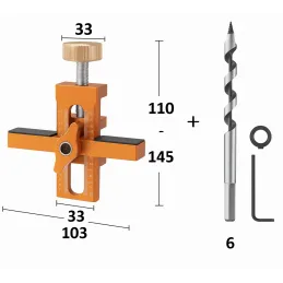 Univerzalna montažna i bušilica šablona za vrata i klipove PROFF / Narančasta