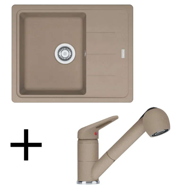 Set G55 Franke Kameninový sudoper BFG 611-62 + Slavina FC 9547 / Tuš / Kašmir