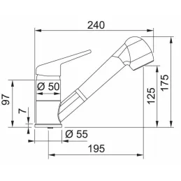Set G57 Kameninški sudoper Franke BFG 611-78 + Miješalica FC 9547/ Tuš / Onyx