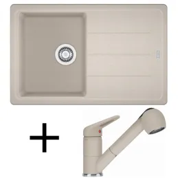 Set G57 Franke BFG 611-78 kameni sudoper + FC 9547 slavina / izvlačna tuš / Sahara