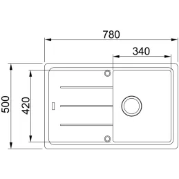 Set G57 Kameninovski sudoper Franke BFG 611-78 + Slavina FC 9547/ Tuš / Sivi kamen
