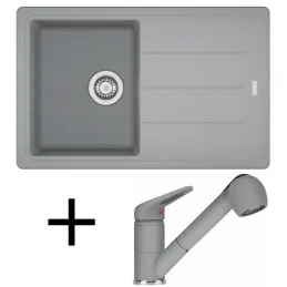 Set G57 Kameninovski sudoper Franke BFG 611-78 + Slavina FC 9547/ Tuš / Sivi kamen