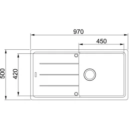 Set G138 Kameninijski sudoper Franke BFG 611+ Slavina FC 9547/ Tuš/ Onyx