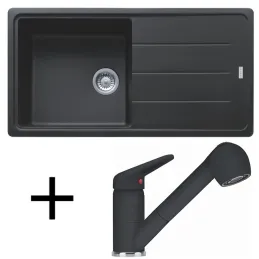 Set G138 Kameninijski sudoper Franke BFG 611+ Slavina FC 9547/ Tuš/ Onyx