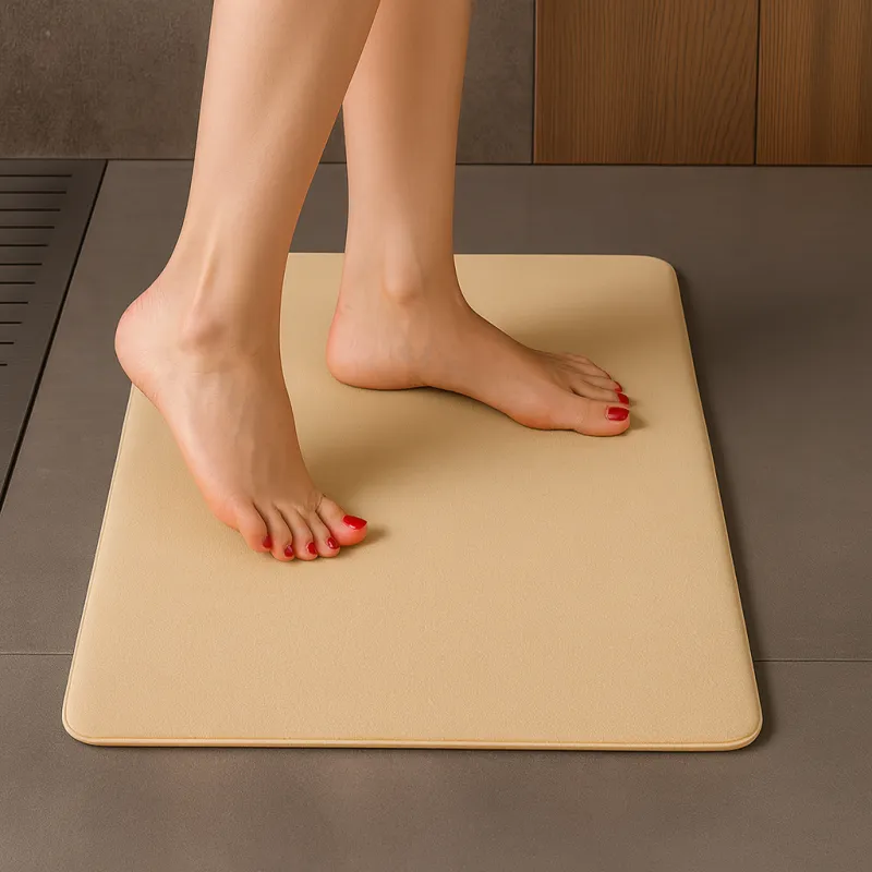 Kupaonska podloga s memorijskom pjenom SANTANA 600 x 400 mm / Bež