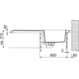 Set G138 Kameninový sudoper Franke BFG 611+ Slavina FC 9547/ Tuš / Sivi kamen