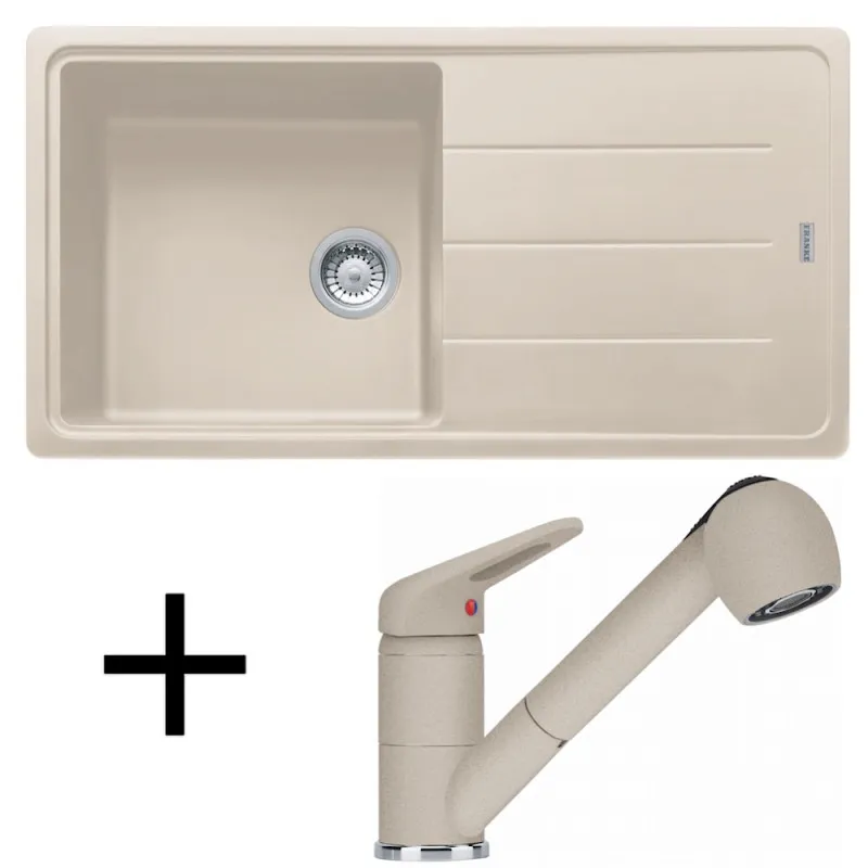 Set G138 Kamenino sudoper Franke BFG 611+ Slavina FC 9547/ Tuš / Sahara