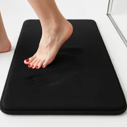 Kupaonska podloga s memorijskom pjenom SANTANA 600 x 400 mm / Crna