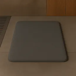 Kupaonska podloga s memorijskom pjenom SANTANA 600 x 400 mm / Tamno siva