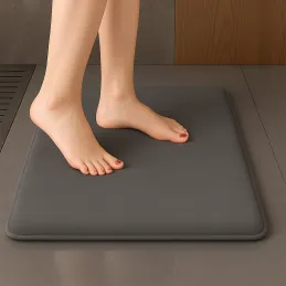 Kupaonska podloga s memorijskom pjenom SANTANA 600 x 400 mm / Tamno siva