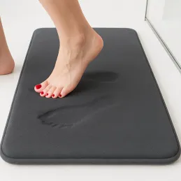 Kupaonska podloga s memorijskom pjenom SANTANA 600 x 400 mm / Tamno siva