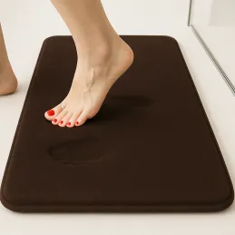 Kupaonska podloga s memorijskom pjenom SANTANA 600 x 400 mm / Kava