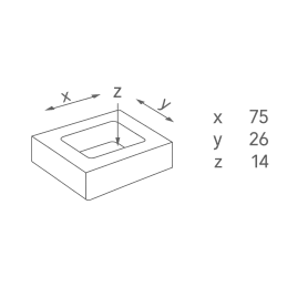 Ugradbena ručka SPARE / Bijela