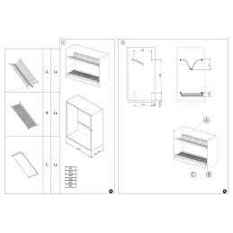 Ocjeđivač posuđa za gornju kuhinjsku jedinicu / Nehrđajući čelik