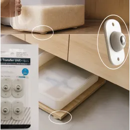 Set od 4 samoljepljive ležajne klizne podloge za namještaj ROLLER / Bijela