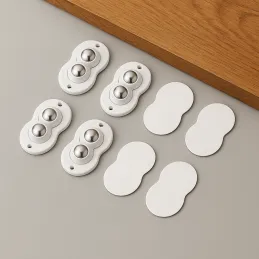 Set od 4 samoljepljiva ležajna klizača za namještaj ROLLER DUO / Bijela