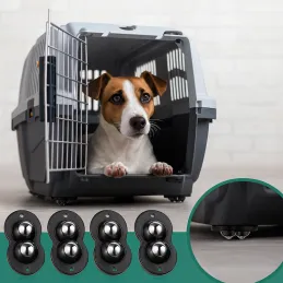 Set od 4 samoljepljiva klizna ležaja za namještaj ROLLER DUO / Crna