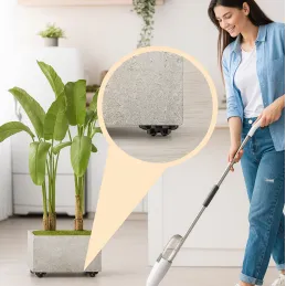 Set od 4 samoljepljiva klizna ležaja za namještaj ROLLER DUO / Crna