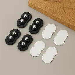Set od 4 samoljepljiva klizna ležaja za namještaj ROLLER DUO / Crna