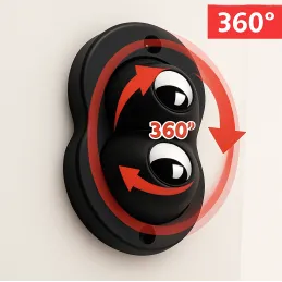 Set od 4 samoljepljiva klizna ležaja za namještaj ROLLER DUO / Crna