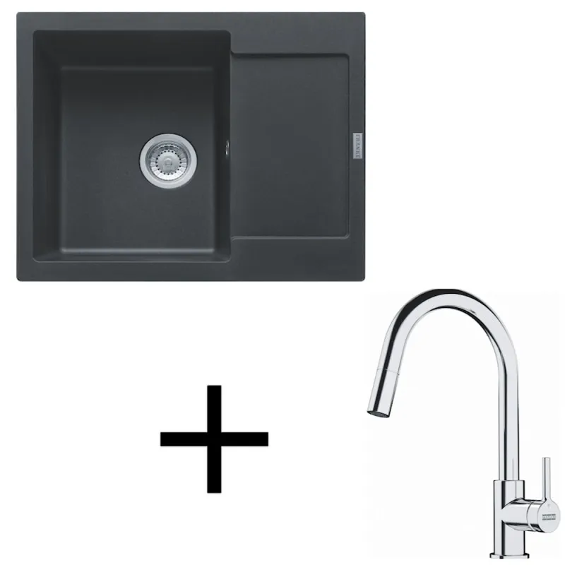 Set G256 Kameninški sudoper Franke MRG 611-62 + Slavina FS 3229 / Onyx